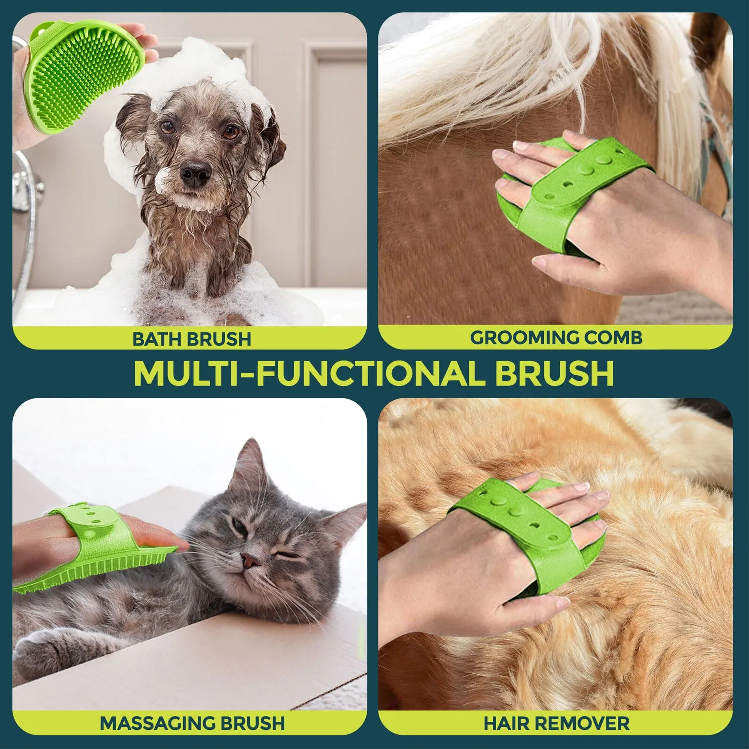 Rubber Bath Glove for Dogs & Cats