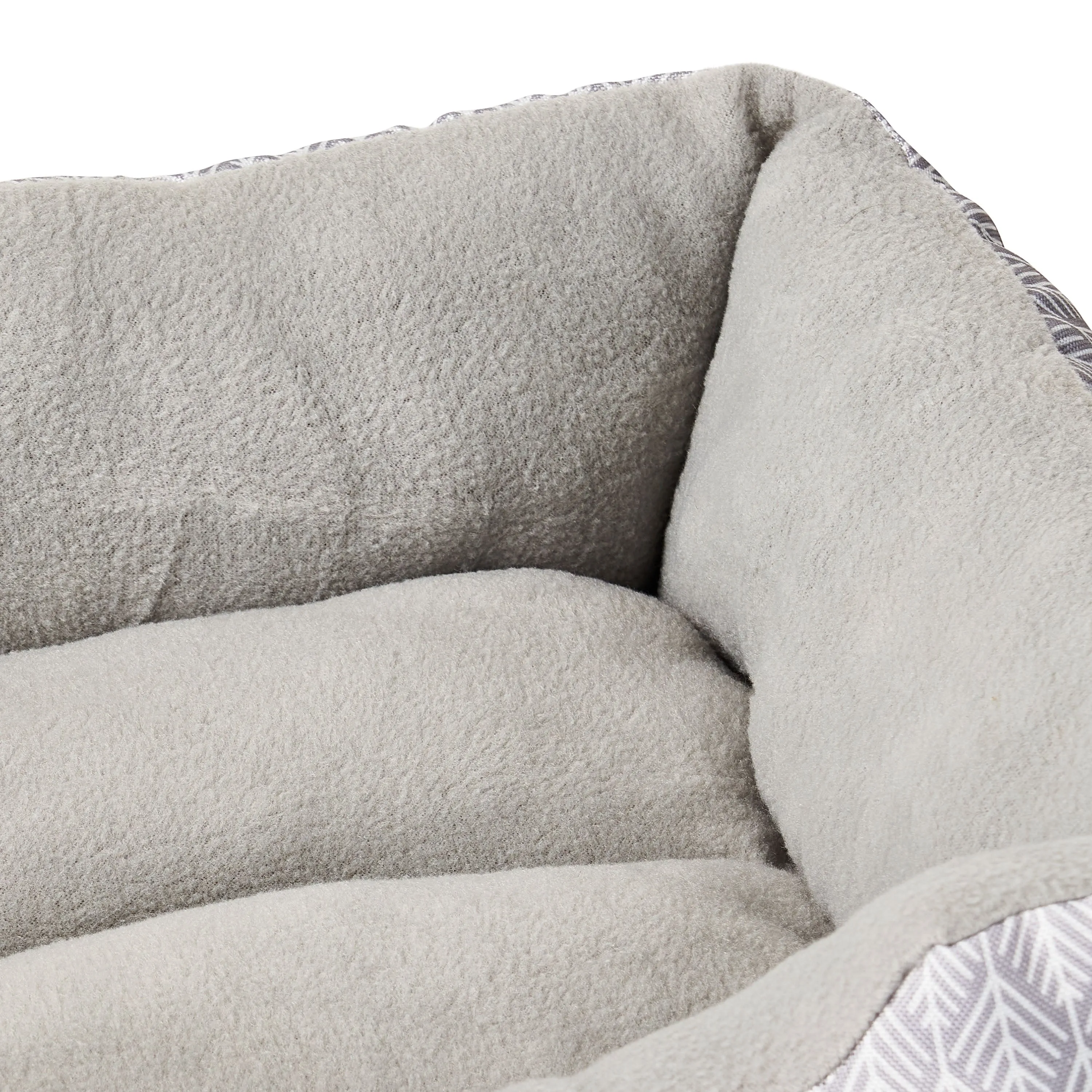 Small Cuddler Dog Cat Puppy Kitten Pet Bed, Gray, 19”x15”, Typically up to 25 Lb