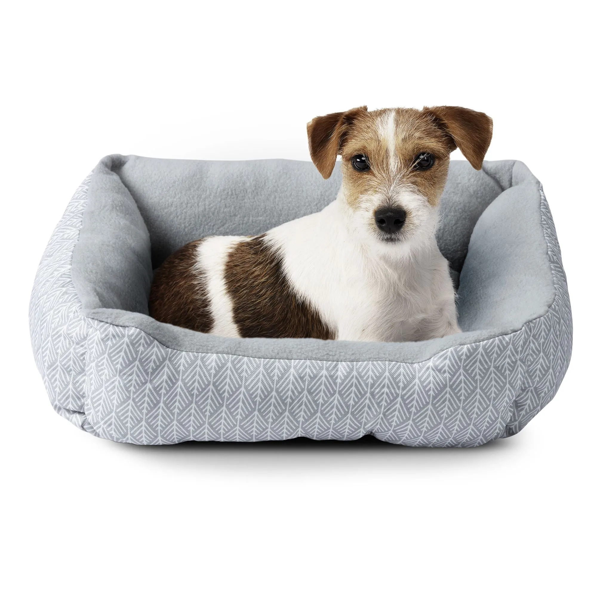 Small Cuddler Dog Cat Puppy Kitten Pet Bed, Gray, 19”x15”, Typically up to 25 Lb