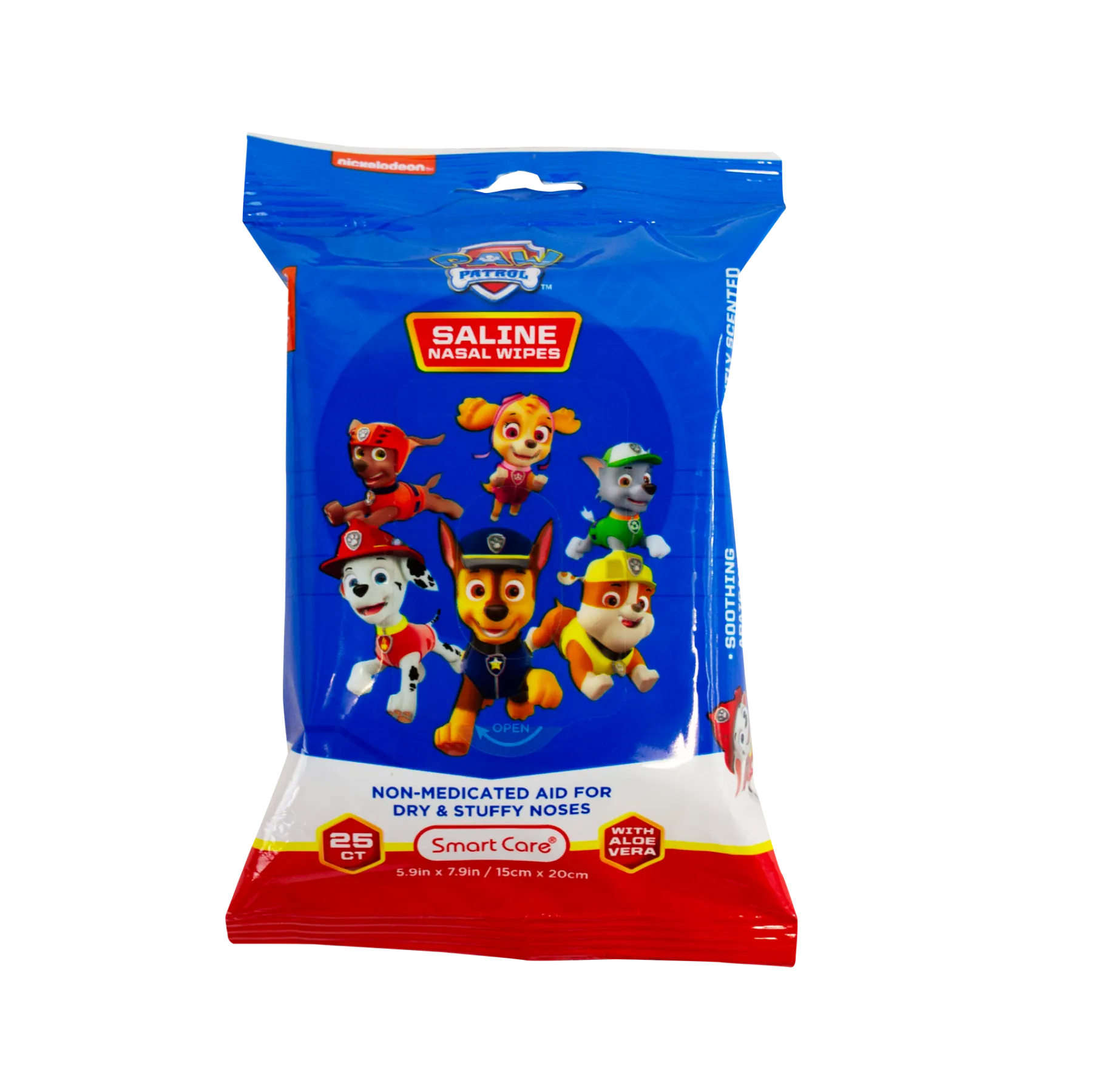 Smart Care Paw Patrol Saline Nasal Wipes 25 Count