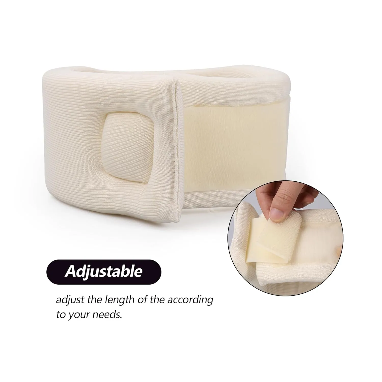 Soft Foam Neck Brace Universal Cervical Collar, Adjustable Neck Support Brace for Sleeping - Relieves Neck Pain and Spine Pressure, Neck Collar After Whiplash or Injury (2.5" Depth Collar, L)