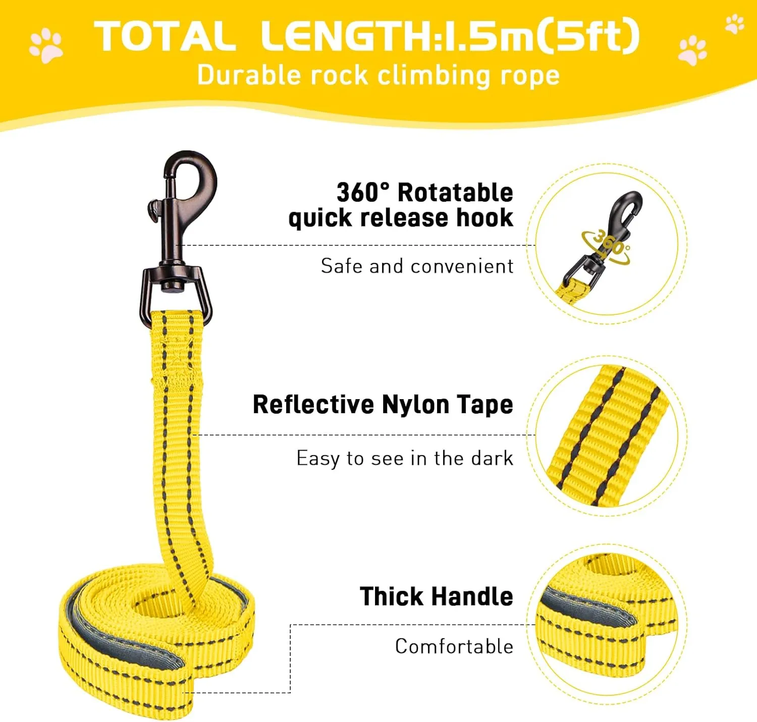 Soft Mesh Dog Harness and Leash Set, No Pull Puppy Harness and Leash Set, Reflective Step in Harness for Small Medium Dogs, Easy Walk Escape Proof Vest Harnesses (Yellow, XS)