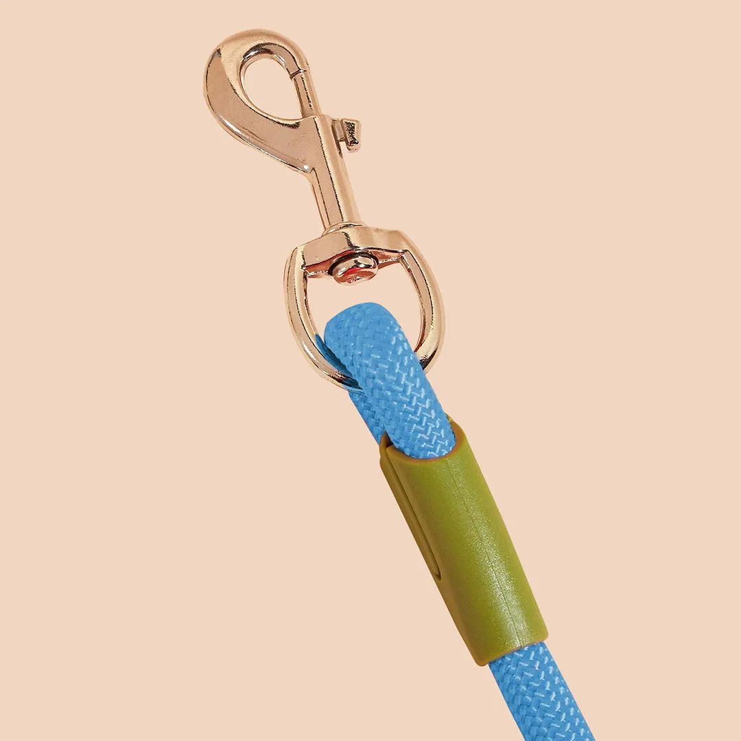 SOGA 220cm Multifunction Hands Free Rope Pet Cat Dog Puppy Double Ended Leash for Walking Training Tracking Obedience Blue