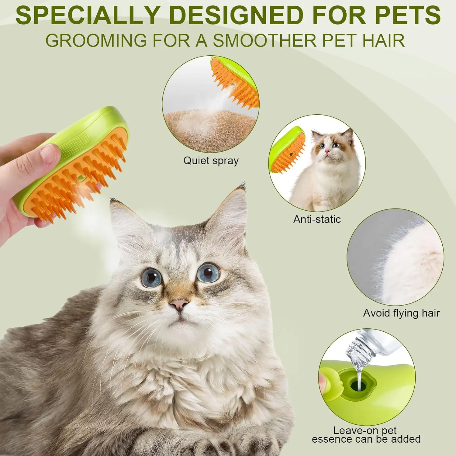 Steamy Pet Brush