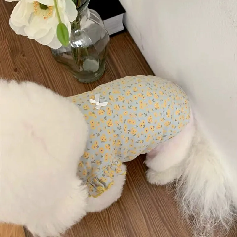 Sweet Flower Sleeve Dog Cat Vest