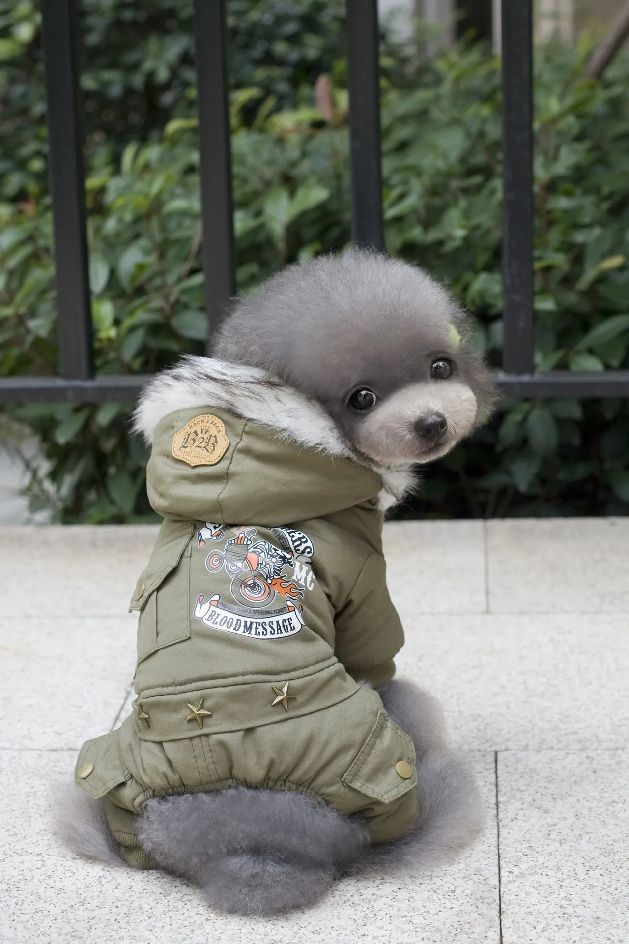 Toby's Super Cool Pet / Dog Hooded Puffer Snowsuit