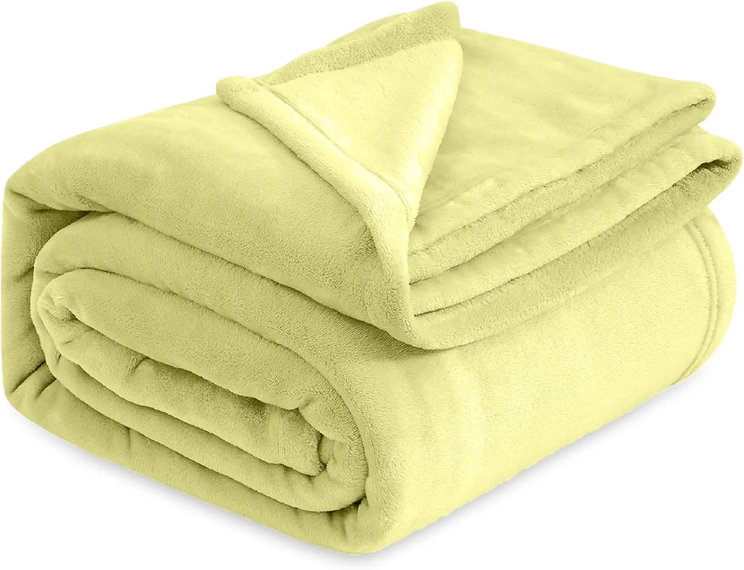 Toddler Blanket - Lightweight Breathable Warm Cozy Soft Throw Blanket - Pale Lime Yellow - 30x40 Inches