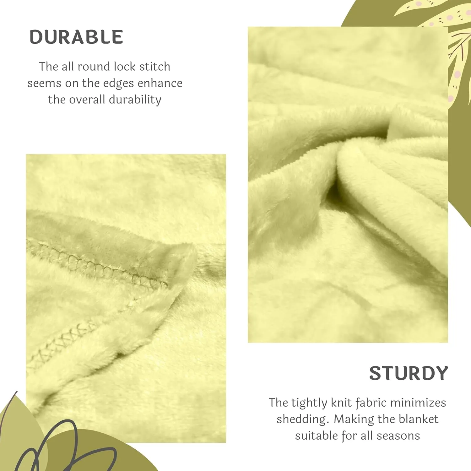 Toddler Blanket - Lightweight Breathable Warm Cozy Soft Throw Blanket - Pale Lime Yellow - 30x40 Inches