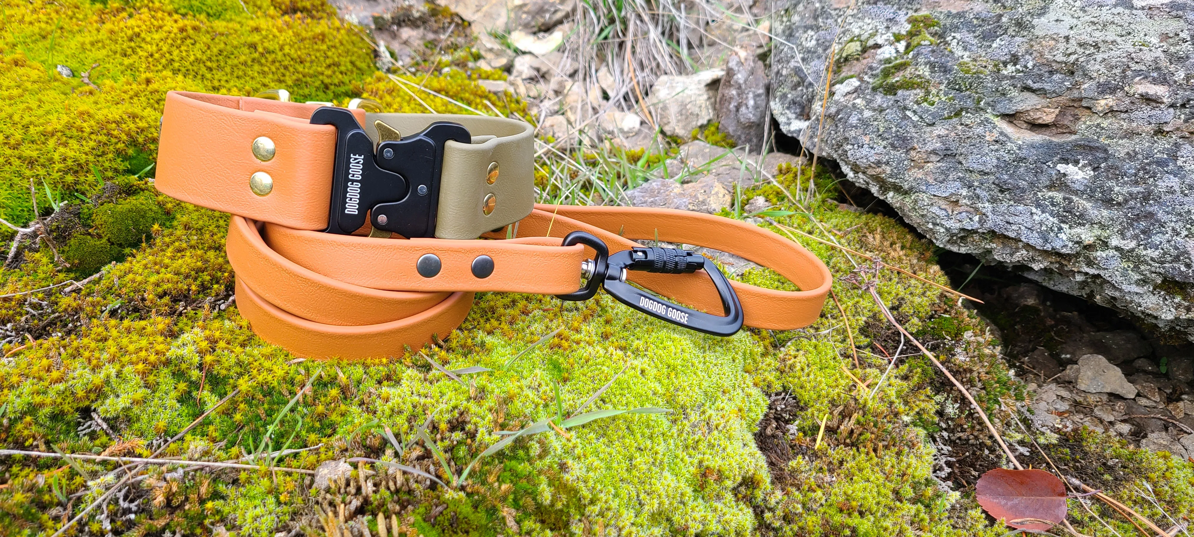 TORO COLLECTION - Tan & Olive Biothane Dog Collar