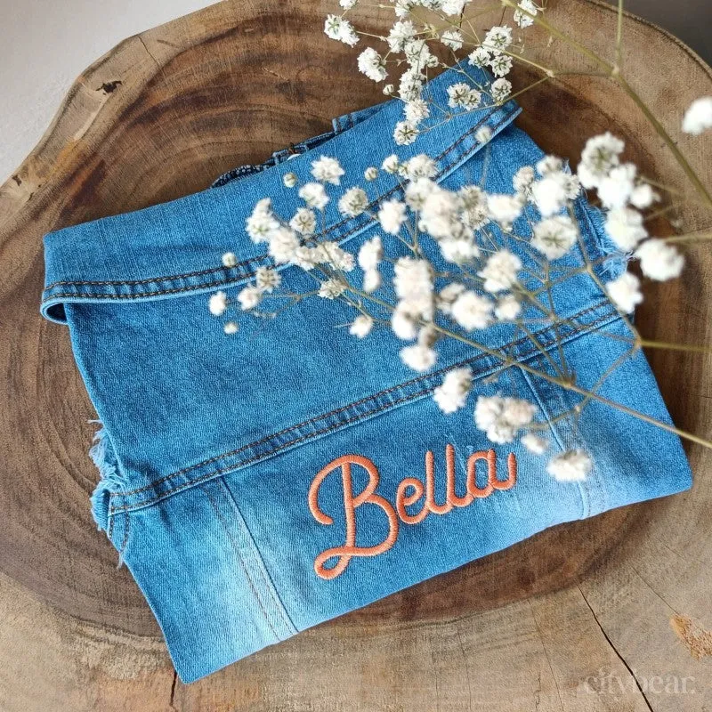 Vintage Look Distressed Denim Pet Jacket Vest