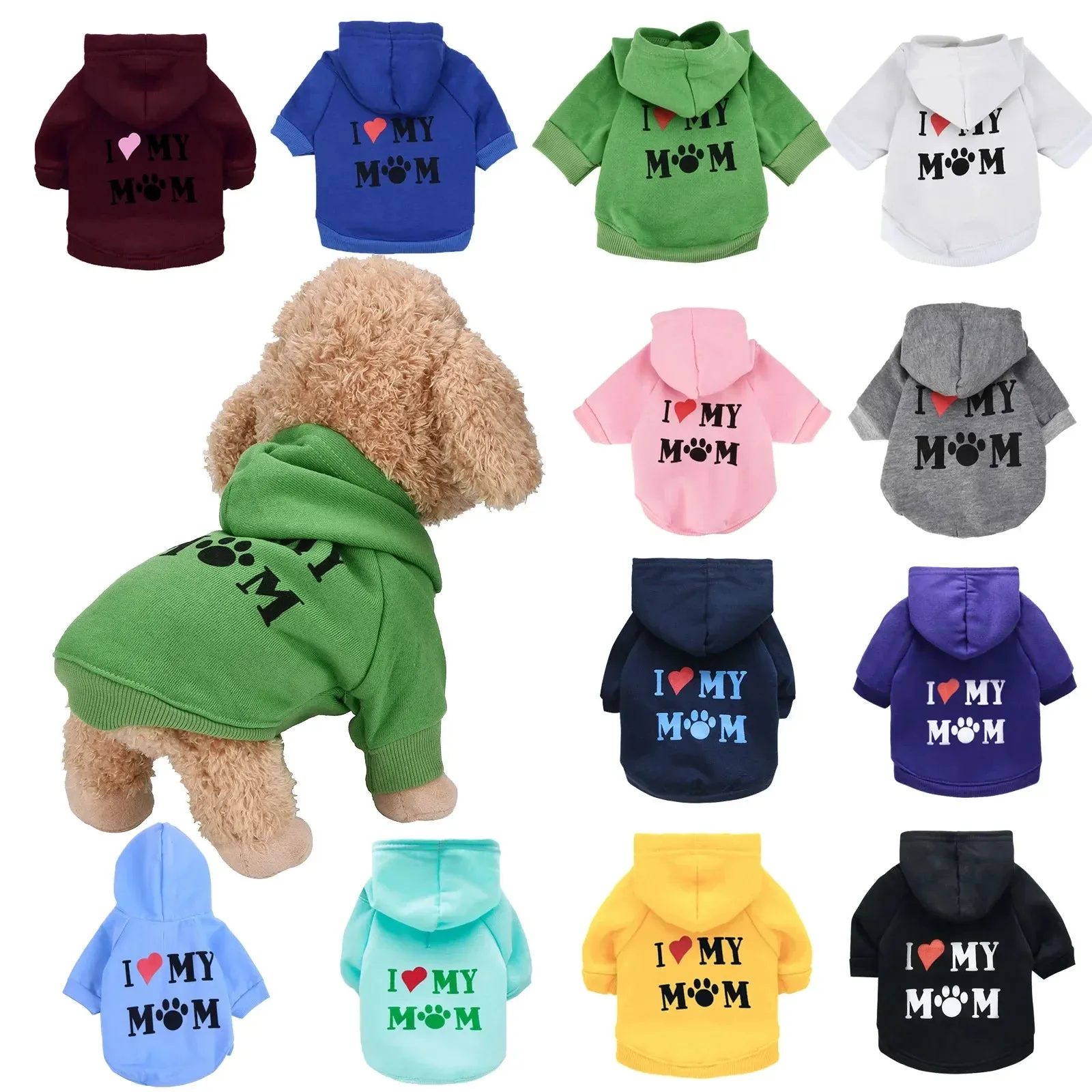Warm Hooded Pet Jacket for Cats and Small Dogs - IDEPET Fashion Coat