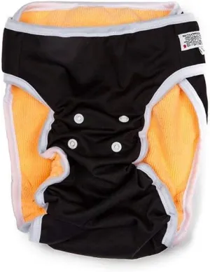 Washable Wonders Male Dog Diaper | Premium Reusable Dog Diapers | Dog Diapers for Male Small Dogs | Waterproof and Washable (Black S)