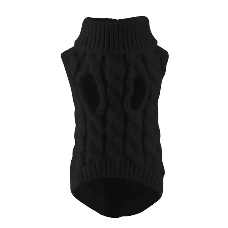 Winter Warm Dog Sweater - Turtleneck Pet Clothes for Small & Medium Dogs