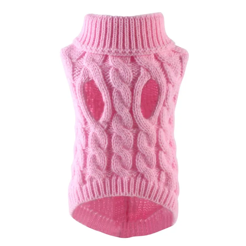 Winter Warm Dog Sweater - Turtleneck Pet Clothes for Small & Medium Dogs