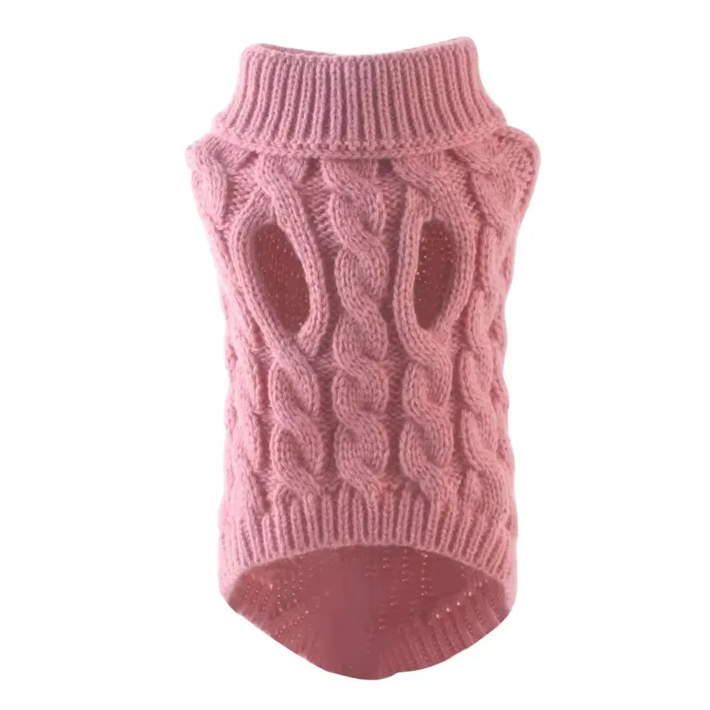 Winter Warm Dog Sweater - Turtleneck Pet Clothes for Small & Medium Dogs