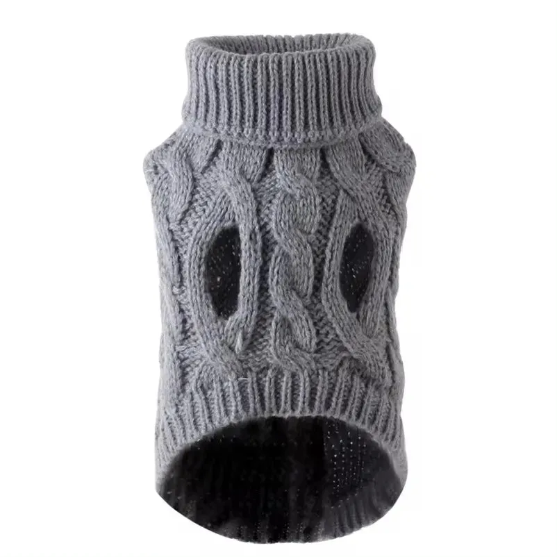 Winter Warm Dog Sweater - Turtleneck Pet Clothes for Small & Medium Dogs