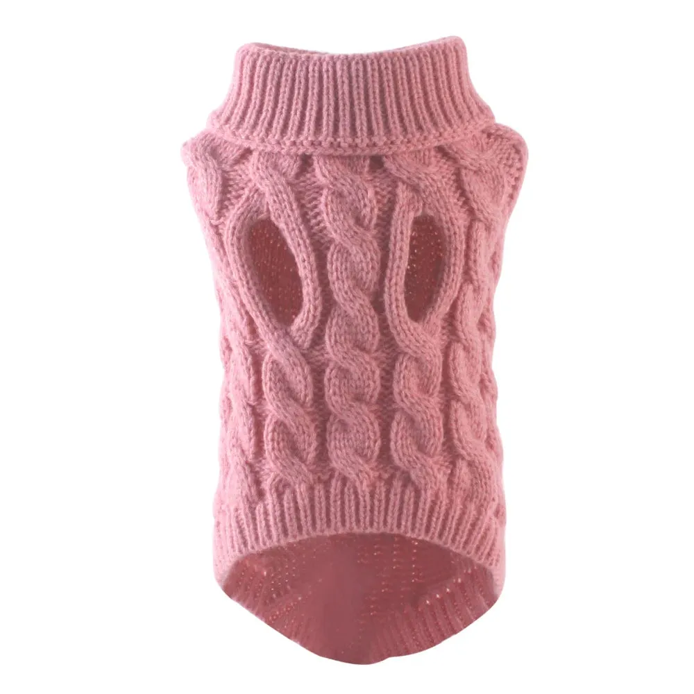 Winter Warm Dog Sweater - Turtleneck Pet Clothes for Small & Medium Dogs