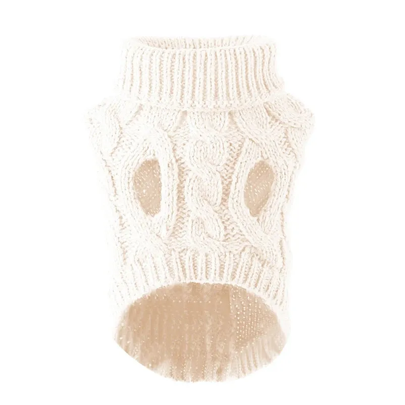 Winter Warm Dog Sweater - Turtleneck Pet Clothes for Small & Medium Dogs