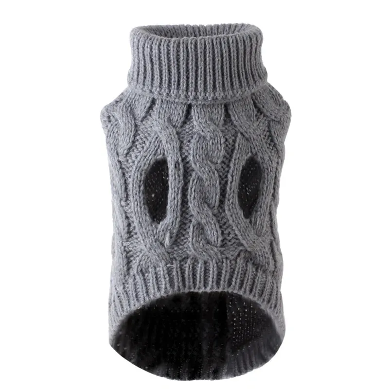 Winter Warm Dog Sweater - Turtleneck Pet Clothes for Small & Medium Dogs