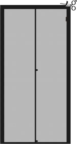Yotache Adjustable Magnetic Screen Door Fit Doors Size Width 29"-33" Height 79"-81", Reinforced Fiberglass Mesh with Full Frame Hook&Loop Strip, Black