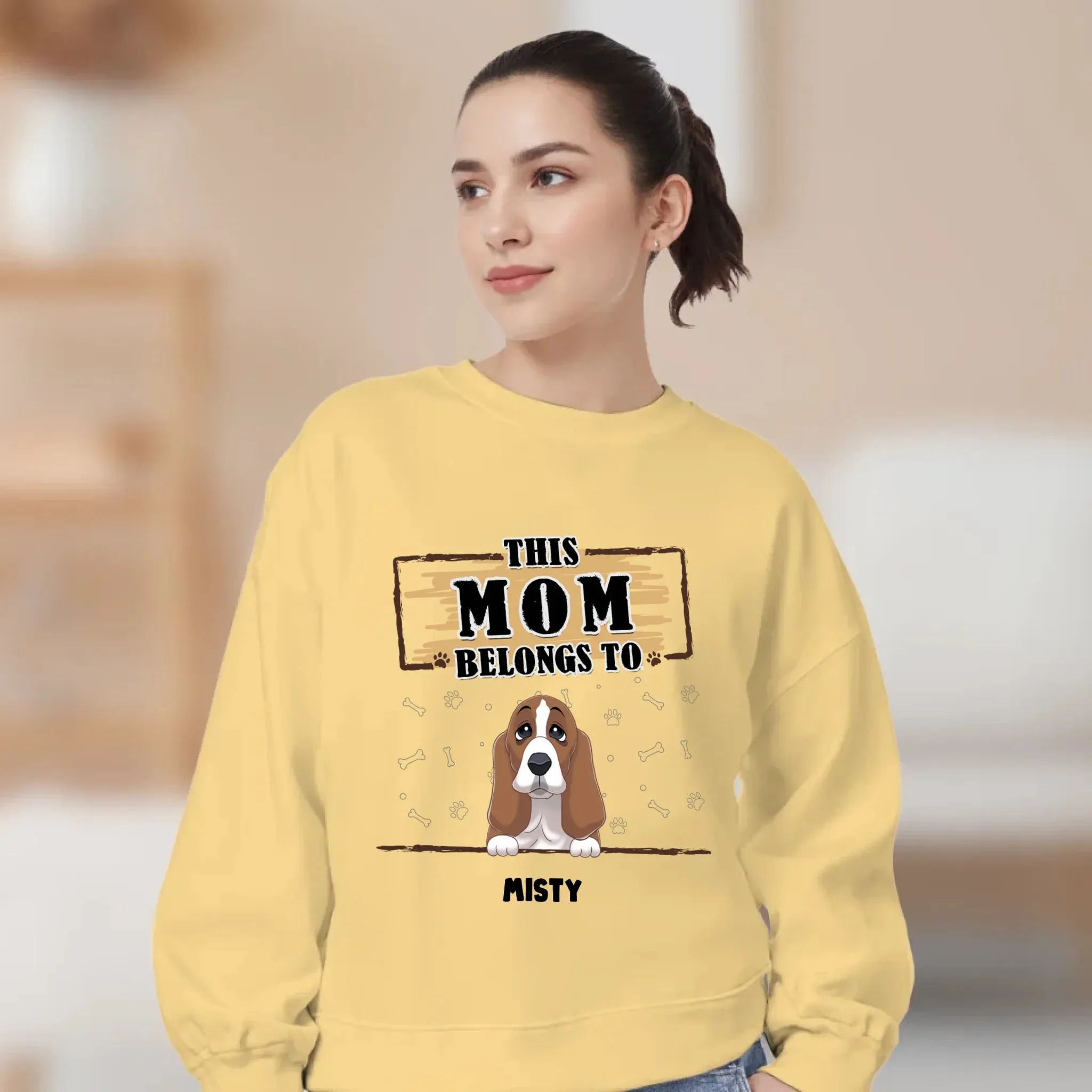 You Belong To Me - Custom Quote - Personalized Gifts for Dog Lovers - Unisex Sweater
